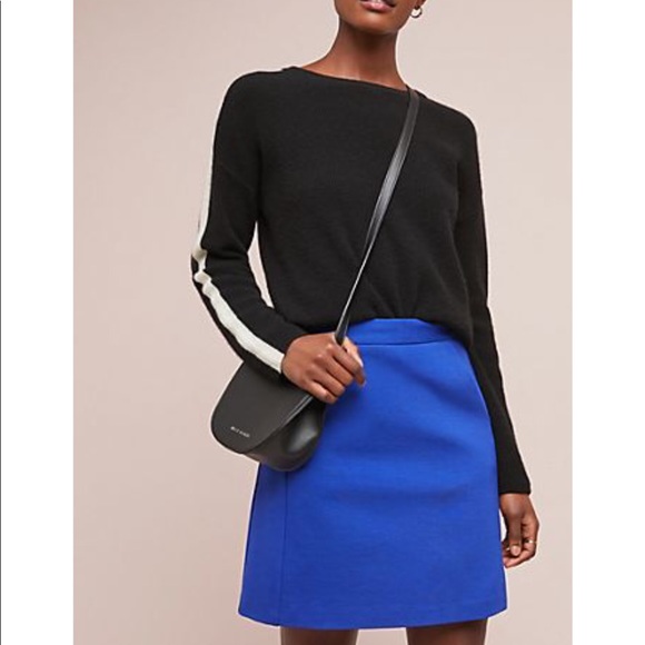 Anthropologie Dresses & Skirts - Anthropologie Hutch Ponte Blue Mini Skirt Size XL